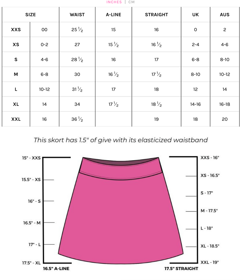 Golftini: Women's Pull-On A-Line Skort - Limitless (16.5") Clothing