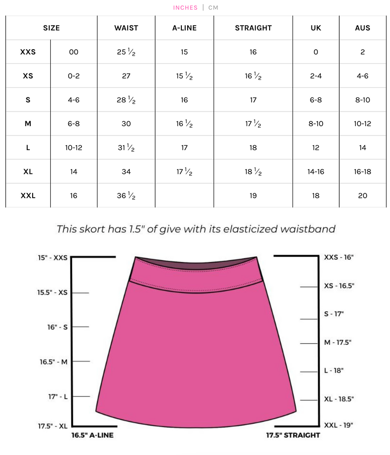 Golftini: Women's Pull-On A-Line Skort - Passport (16.5") Clothing