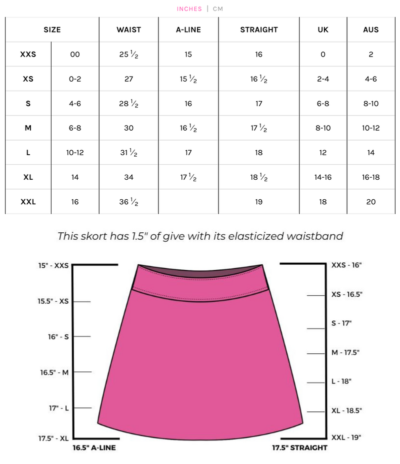 Golftini: Women's Pull-On A-Line Skort - Downtime (16.5") Skorts