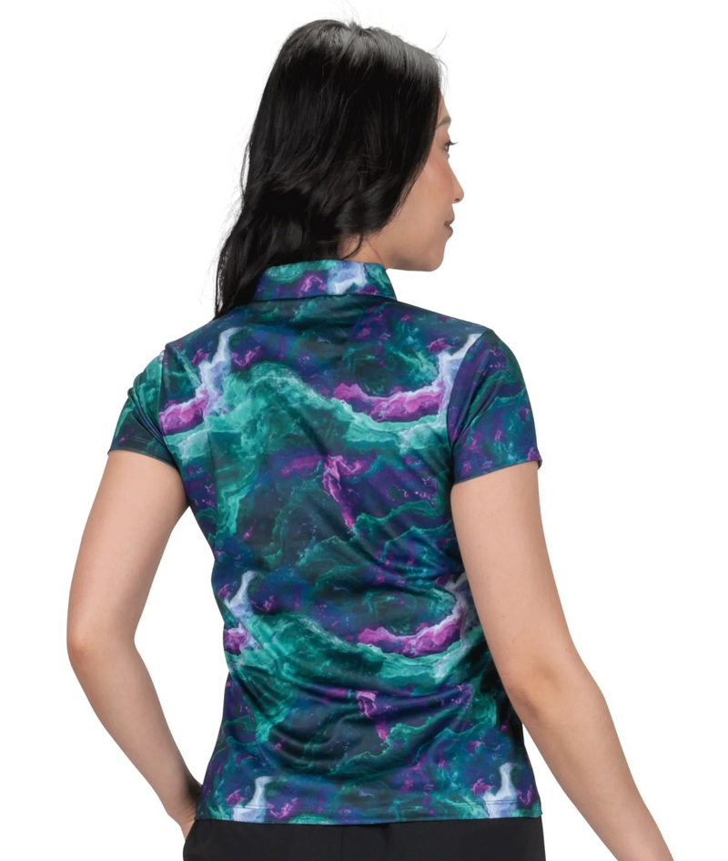 Nancy Lopez Golf: Women's Legacy Short Sleeve Plus Polo - Supra Print