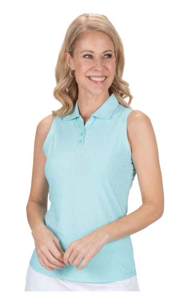 Nancy Lopez Golf: Women's Tempo Sleeveless Plus Polo