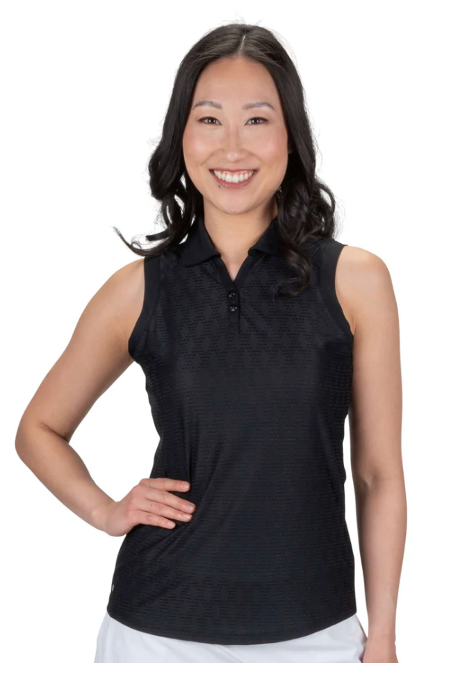Nancy Lopez Golf: Women's Tempo Sleeveless Plus Polo