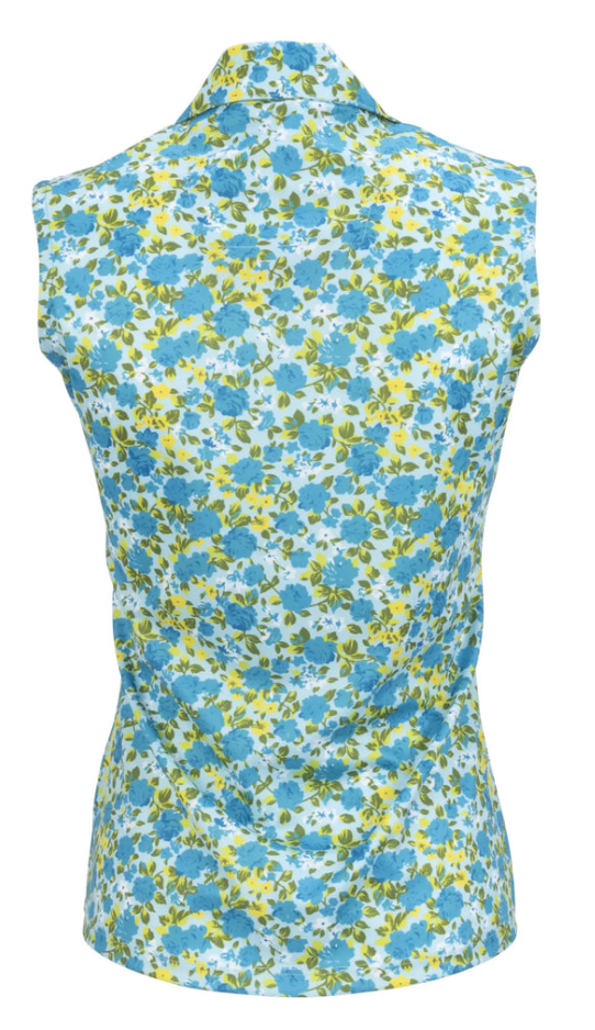 Nancy Lopez Golf: Women's Legacy Sleeveless Polo - Bloom