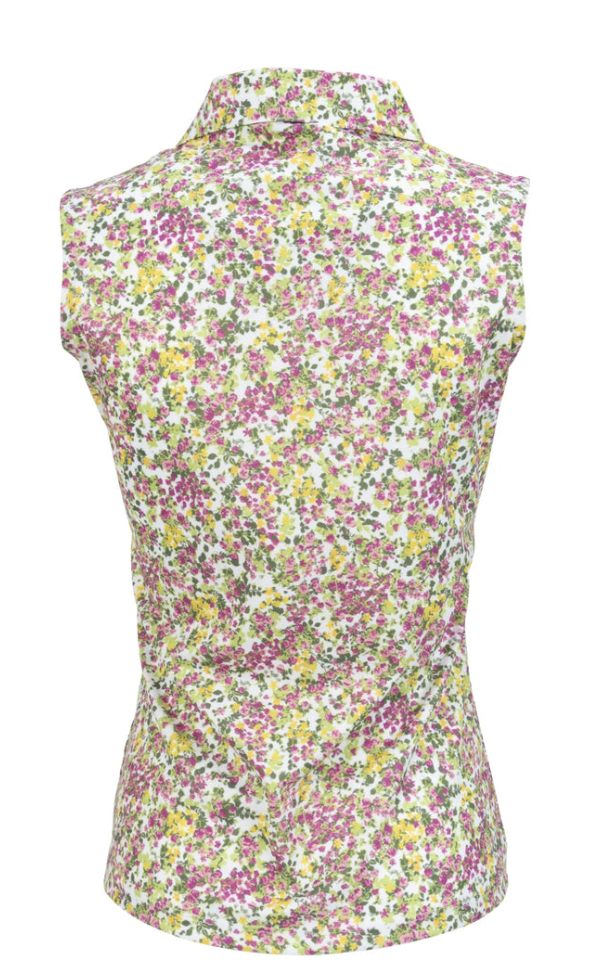 Nancy Lopez Golf: Women's Legacy Sleeveless Polo - Bloom