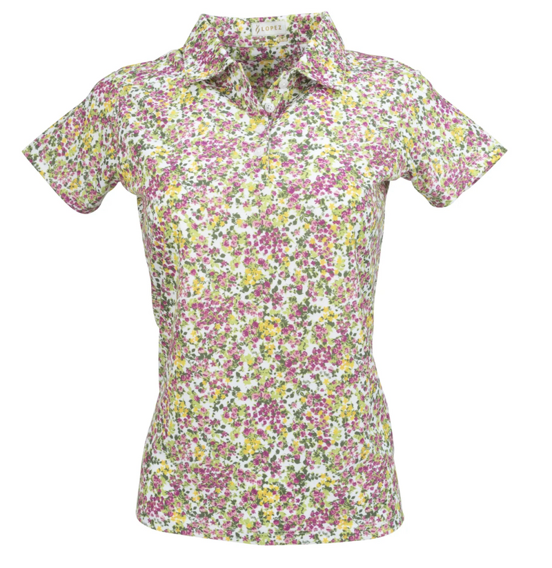 Nancy Lopez Golf: Women's Legacy Short Sleeve Polo Plus - Bloom