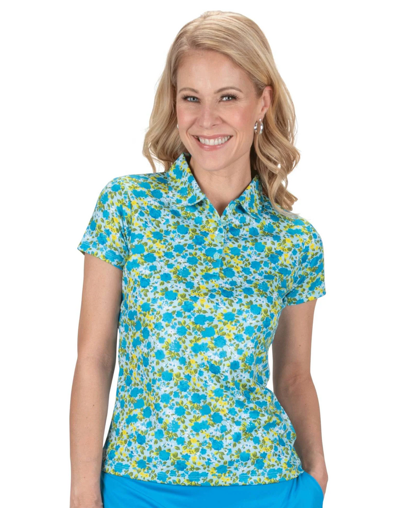 Nancy Lopez Golf: Women's Legacy Short Sleeve Polo Plus - Bloom