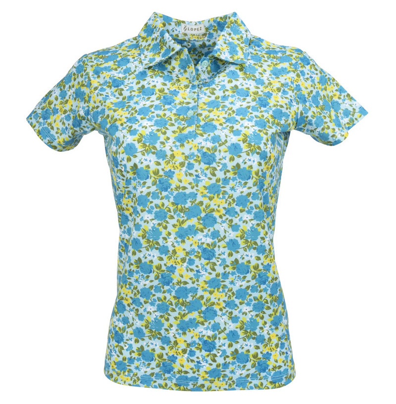 Nancy Lopez Golf: Women's Legacy Short Sleeve Polo Plus - Bloom