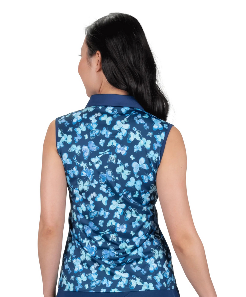 Nancy Lopez Golf: Women's Butterfly Sleeveless Polo