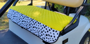 GolfChic Covers: Golf Cart Seat Cover - Yellow Quilt with Dalmatian Print Trim