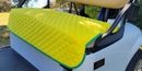 GolfChic Covers: Golf Cart Seat Cover - Yellow Quilt with Green Bias Trim