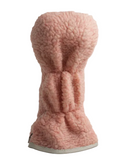Just 4 Golf: Sherpa Headcover (Set, Driver, Wood, or Hybrid) - Pink with White Trim