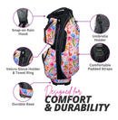 Taboo Fashions: Ladies 14 Way Resort Collection Golf Cart Bag - Pink Shellbound