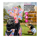Taboo Fashions: Ladies 14 Way Resort Collection Golf Cart Bag - Pink Shellbound