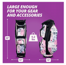 Taboo Fashions: Ladies 14 Way Resort Collection Golf Cart Bag - Pink Love Notes