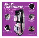 Taboo Fashions: Ladies 14 Way Resort Collection Golf Cart Bag - Pink Love Notes