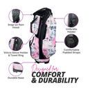 Taboo Fashions: Ladies 14 Way Resort Collection Golf Cart Bag - Pink Love Notes