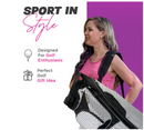 Taboo Fashions: Ladies 14 Way Resort Collection Golf Cart Bag - Black Tie Polka Dots