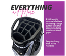 Taboo Fashions: Ladies 14 Way Resort Collection Golf Cart Bag - Black Tie Polka Dots