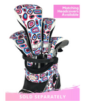 Taboo Fashions: Ladies 14 Way Designer Women's Golf Cart Bag with Cooler - Pebbles