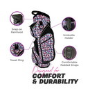 Taboo Fashions: Ladies 14 Way Designer Women's Golf Cart Bag with Cooler - Pebbles