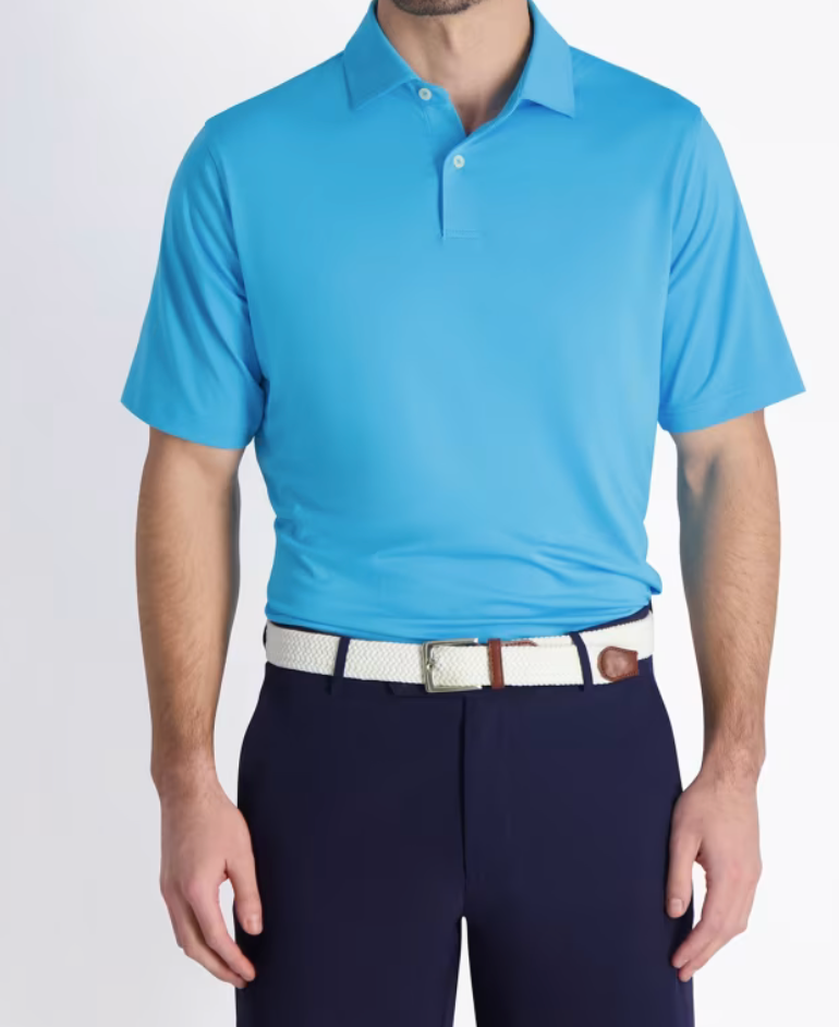 Fairway & Greene: Men's USA Tournament Solid Tech Jersey Polo