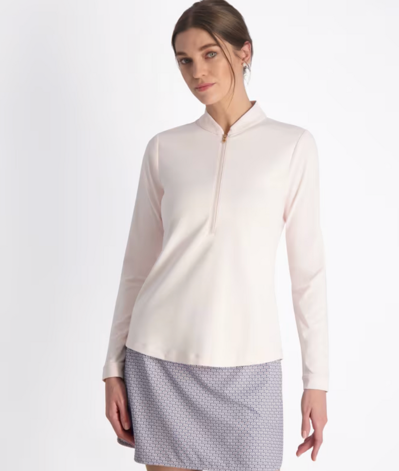 Fairway & Greene: Women's Cat Long Sleeve Zip Polo