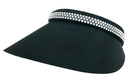 Dolly Mama: Ladies Audrey Clip-On Crystal Visor Hats
