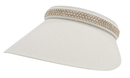Dolly Mama: Ladies Audrey Clip-On Crystal Visor Hats