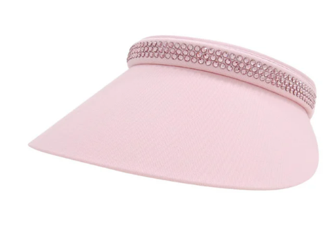 Dolly Mama: Ladies Audrey Clip-On Crystal Visor