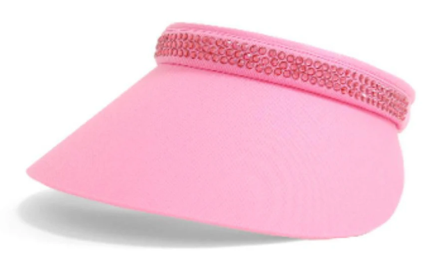 Dolly Mama: Ladies Audrey Clip-On Crystal Visor