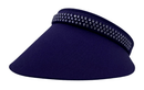 Dolly Mama: Ladies Audrey Clip-On Crystal Visor Hats