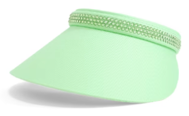 Dolly Mama: Ladies Audrey Clip-On Crystal Visor