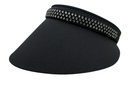 Dolly Mama: Ladies Audrey Clip-On Crystal Visor Hats