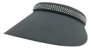 Dolly Mama: Ladies Audrey Clip-On Crystal Visor Hats