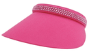 Dolly Mama: Ladies Audrey Clip-On Crystal Visor Hats