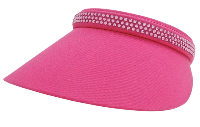 Dolly Mama: Ladies Audrey Clip-On Crystal Visor