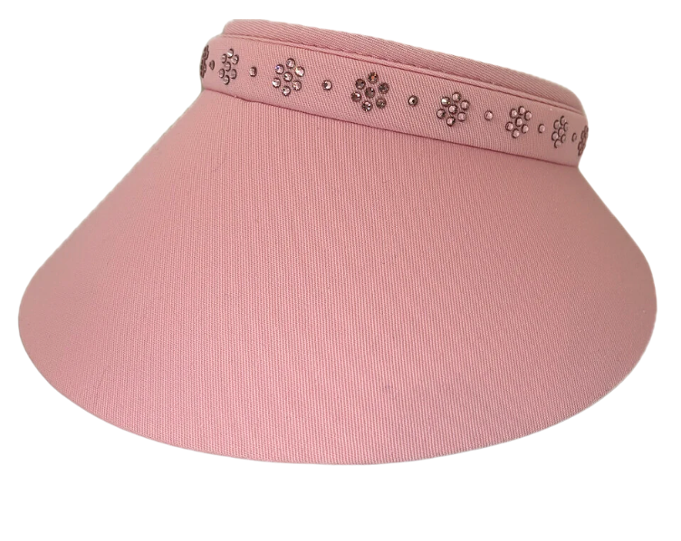 Dolly Mama: Ladies Phoebe Crystal Visor (Extra Large Brim)