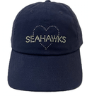 Dolly Mama: Ladies Rachel Cap - Crystal "Seahawks" Heart Hats