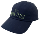 Dolly Mama: Ladies Rachel Cap - Crystal Seahawks "GO HAWKS!" Hats