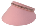 Dolly Mama: Ladies Kaitlyn Clip on Crystal Visor (Extra Large Brim) Hats