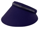 Dolly Mama: Ladies Kaitlyn Clip on Crystal Visor (Extra Large Brim) Hats