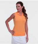 EP NY Golf: Women's Sleeveless Convertible Zip Mock Polo - NS5111X