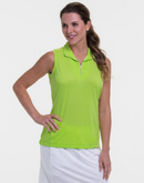 EP NY Golf: Women's Sleeveless Convertible Zip Mock Polo - NS5111X
