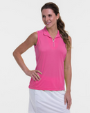 EP NY Golf: Women's Sleeveless Convertible Zip Mock Polo - NS5111X