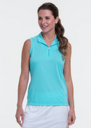 EP NY Golf: Women's Sleeveless Convertible Zip Mock Polo - NS5111X