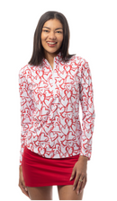 SanSoleil: Ladies Solair Cool Ultra-Mesh Long Sleeve Zip Mock - 900653