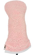 Just 4 Golf: Sherpa Headcover (Set, Driver, Wood, or Hybrid) - Pink with White Trim