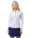 SanSoleil: Ladies Solair Cool Ultra-Mesh Long Sleeve Zip Mock - 900653