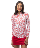 SanSoleil: Ladies Solair Cool Ultra-Mesh Long Sleeve Zip Mock - 900653