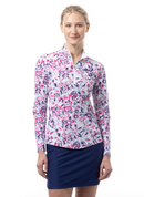 SanSoleil: Ladies Solair Cool Ultra-Mesh Long Sleeve Zip Mock - 900653